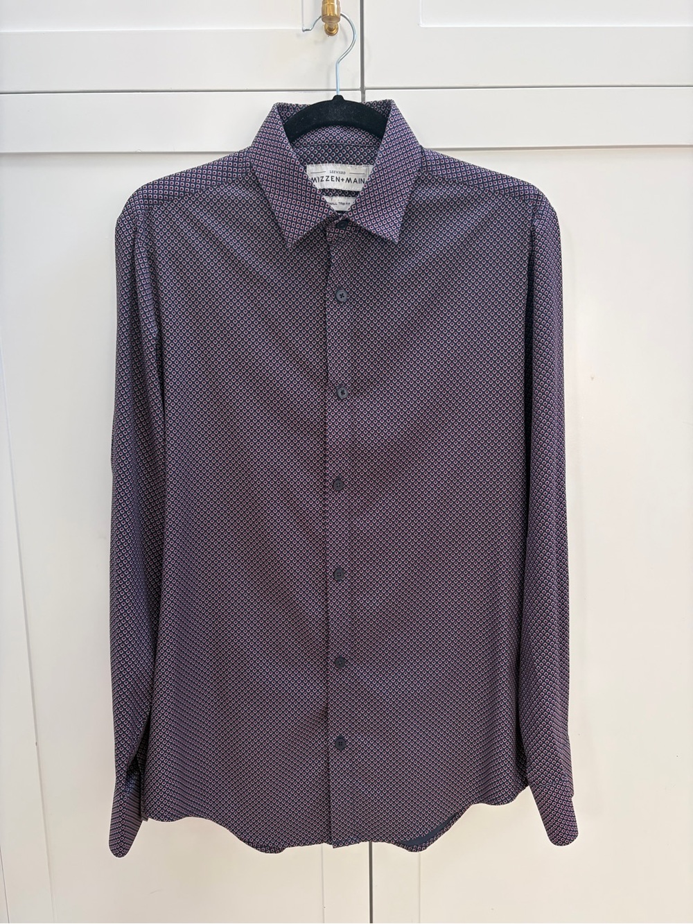 Mizzen+Main Leeward Small Trim Fit Performance Dress Shirt Geometric